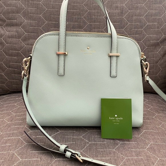 kate spade Handbags - Kate Spade Mint Green Saffiano Leather Cedar Street Maise Satchel Handbag
